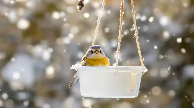 Arrêtez de jeter ce petit pot en plastique : il devient la mangeoire préférée des oiseaux cet hiver